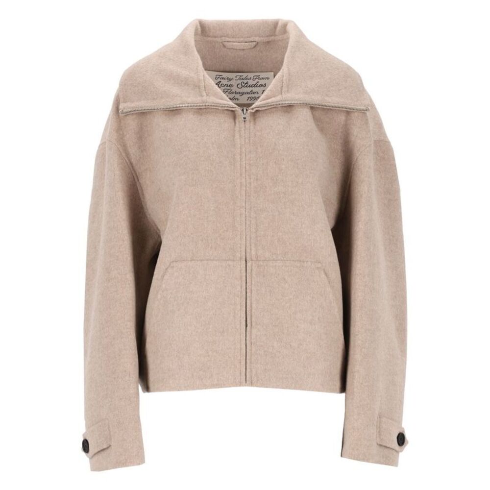 Acne Studios Women Wool Pea Coat With Zip